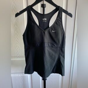 Nike Black Racerback tank with built in bra